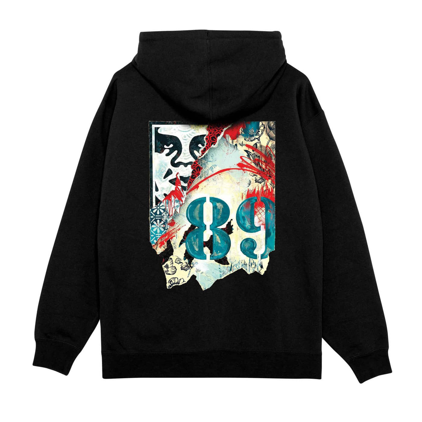 Sudadera Boxy fit OBEY lisbon icon Black